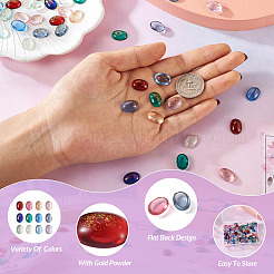 110 Stück 11 Farben transparente Harz Cabochons&nbsp;CRES-CW0001-03