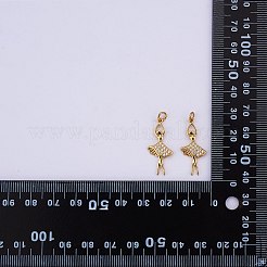 5 Stück Rack-Plating-Messing-Mikropavé-Zirkonia-Anhänger&nbsp;KK-SZ0005-95