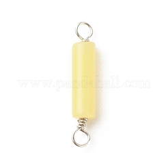 Breloques connecteurs en jade citron naturel&nbsp;PALLOY-JF01574-02