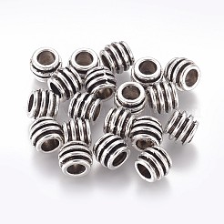 Tibet Silber-Legierung Barrel großes Loch European Beads&nbsp;LFH10203Y-NF