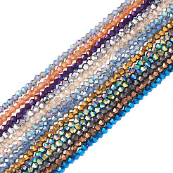 13 brins de perles de verre galvanisées transparentes de 13 couleurs&nbsp;EGLA-TADJ0001-14