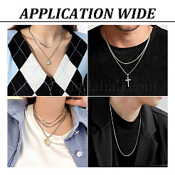 6 Stück 6 Stile Edelstahlkabel & Schlange & Seil & Kastenkette Halsketten Set für Männer Frauen&nbsp;NJEW-TA0001-14