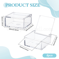 Transparente Verpackungsboxen aus Acryl mit Klappdeckel&nbsp;CON-WH0085-122A