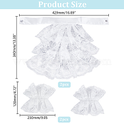 Set aus Jabot und Manschetten aus Polyesterspitze&nbsp;DIY-WH0678-16