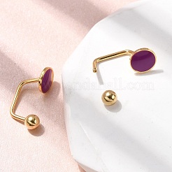 Pendientes de botón de acero inoxidable 304&nbsp;EJEW-F396-05D-G