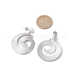 Spiralförmige Ohrstecker aus 304 Edelstahl&nbsp;EJEW-JE06331
