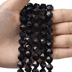 Synthetische blauen goldstone Perlen Stränge&nbsp;G-Z119-A24-03