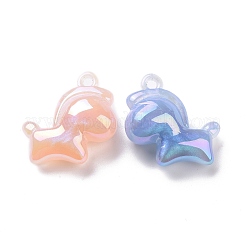 Pendenti acrilici iridescenti arcobaleno con placcatura uv luminosa&nbsp;OACR-C003-15
