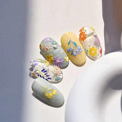 4 Stück 4 Stile Blumenmuster selbstklebende Nagelkunst-Aufkleber für Haustiere&nbsp;MRMJ-SP0001-19