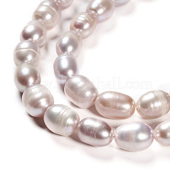 Fili di perle di perle d'acqua dolce coltivate naturali&nbsp;PEAR-R064-16