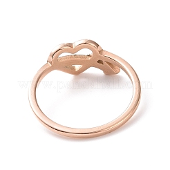Corazón de rhinestone de cristal con anillo de dedo de flecha&nbsp;RJEW-D120-18B-RG