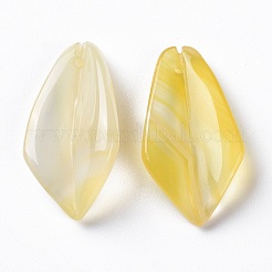 Natürliche gelbe Achat Anhänger&nbsp;G-F697-B04