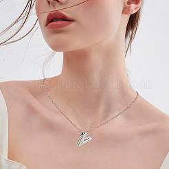 1 chaîne en laiton avec pendentifs en alliage de lettres&nbsp;NJEW-LP0001-41V-P