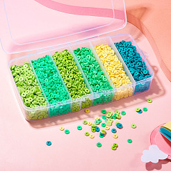 5640pcs 6 couleurs perles d'argile polymère faites à la main&nbsp;CLAY-TA0001-58