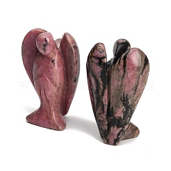 Figurines d'anges sculptées en rhodonite naturelle&nbsp;G-O200-03J-07