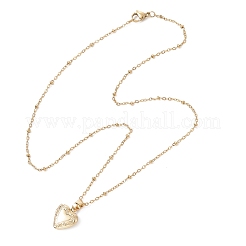 Ciondolo con foto a forma di cuore in ottone&nbsp;NJEW-JN05734