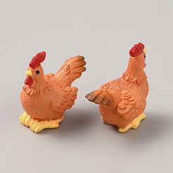 Adornos de gallo 3d de resina&nbsp;DJEW-WH0042-71A