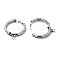 Orecchini a cerchio huggie in acciaio inossidabile 201 resistenti all'ossidazione&nbsp;STAS-A167-01H-P