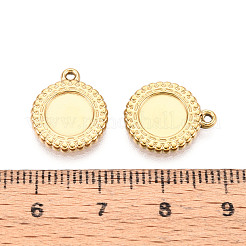 Cabochon-Fassungen für Anhänger aus Edelstahl 304&nbsp;STAS-T067-09G