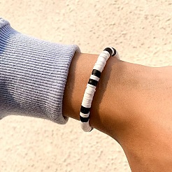 Boho-Armband aus Polymerclay mit Heishi-Perlen für Herren&nbsp;MC7113-1