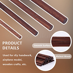 32 pieza de 4 estilos de palitos de madera de nogal negro para manualidades&nbsp;WOOD-OC0004-06D