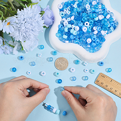 1200 pièce de perles opaques en plastique et acrylique&nbsp;KY-PA0001-15B
