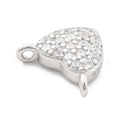 925 ciondolo a forma di cuore in argento sterling con micro pavé di zirconi cubici trasparenti&nbsp;LS-STER-A034-01P