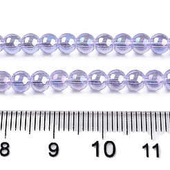Placcare trasparente perle di vetro fili&nbsp;X-GLAA-T032-T4mm-AB01