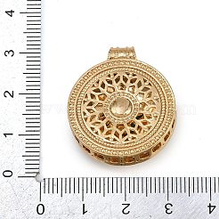 Drehbare Anhänger aus Messing mit Mikropflaster und Zirkonia&nbsp;KK-P332-02B-G