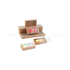 Faltbare Papierschubladenboxen mit durchsichtiger Kunststoffabdeckung&nbsp;LS-CON-WH0095-68A-05