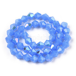 Nachahmung Jade galvanisieren Glasperlen Stränge&nbsp;LS-EGLA-A039-J6mm-L04