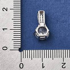 925 Sterling Silber Pavé klare Kubisch Zirkonia flache runde Charms&nbsp;STER-A048-12S