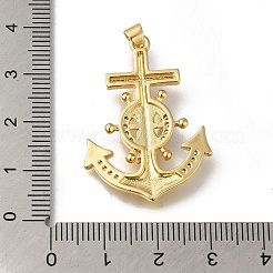 Anhänger aus Messing mit Gestellbeschichtung aus klarem Kubisch Zirkonia&nbsp;KK-G500-22G