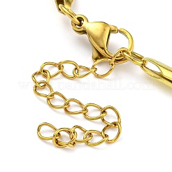 PVD-Vakuumbeschichtung 304 Edelstahl 2-Strang runde Schlangenkettenarmbänder&nbsp;BJEW-P334-01B-G