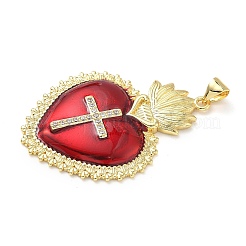 Colgante micropavé cubic zirconia de latón&nbsp;KK-I379-03G-K