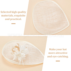 Mini-Hut-Fascinator-Basis aus Leinen&nbsp;AJEW-WH0561-32C