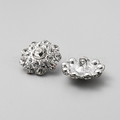 1-Loch-Schaftknöpfe aus Aluminium&nbsp;BUTT-WH0001-08
