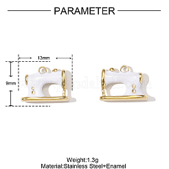 Pendentifs en acier inoxydable 304 émaillés&nbsp;STAS-OY001-53G