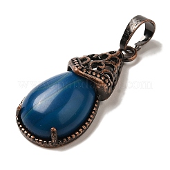 Anhänger aus natürlichem blau gebändertem Achat (gefärbt und erhitzt)&nbsp;G-H065-01R-06
