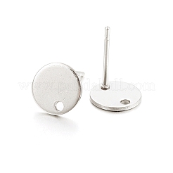 Componenti per orecchini a bottone in acciaio inossidabile 304&nbsp;STAS-P210-48S-02