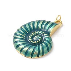 Pendentifs en laiton émaillé de placage de crémaillère&nbsp;KK-Z056-36G-03