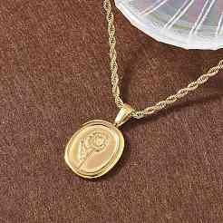 Colliers pendentifs en acier inoxydable 304&nbsp;NJEW-H069-01B-G