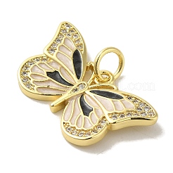 Pendentifs en laiton émaillé avec micro pavé de zircone cubique&nbsp;KK-Z042-05G-02