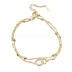 Einsträngige Armbänder mit Messingringgliedern&nbsp;KK-CBA103C-01G