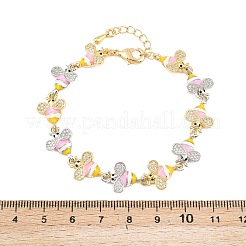 Armbänder aus Messing mit Bienenmotiv&nbsp;BJEW-A148-01G