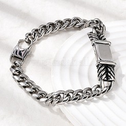 304 Edelstahl-Armbänder mit kubanischen Gliederketten&nbsp;BJEW-A092-04P