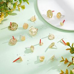 24 Stück Ohrstecker-BeZubehör aus Legierung in 12 Stilen&nbsp;FIND-HY0001-13