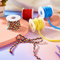 20 m 4 Farben Polyester-Flechtschnüre&nbsp;DIY-TA0010-38