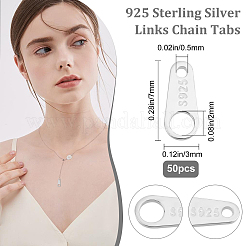 50 Stück: 925 Glieder aus Sterlingsilber&nbsp;STER-BBC0001-09