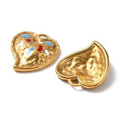 Pendentifs en acier inoxydable 304 émaillés&nbsp;STAS-D373-04G
